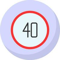 Speed Limit Vector Icon Design