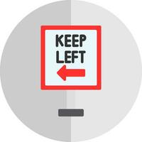 Keep Left Vector Icon Design