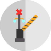 Level Crossing Vector Icon Design