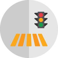 Zebra Crossing Vector Icon Design