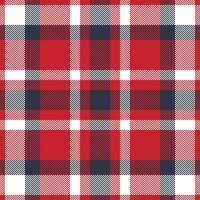 Plaid check pattern. Seamless fabric texture. Tartan textile print. vector