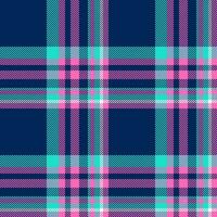 Plaid seamless pattern in blue. Check fabric texture. Vector textile print.