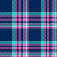 Plaid seamless pattern in blue. Check fabric texture. Vector textile print.