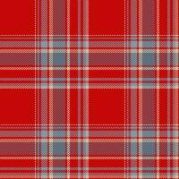 Plaid seamless pattern in red. Check fabric texture. Vector textile print.