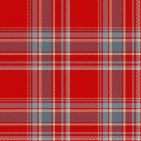 Plaid seamless pattern in red. Check fabric texture. Vector textile print.