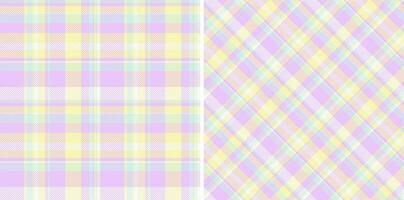 Seamless fabric check of background pattern vector with a plaid textile texture tartan.