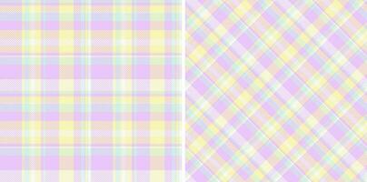 Seamless fabric check of background pattern vector with a plaid textile texture tartan.