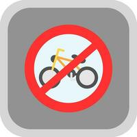 No Motorcycles Vector Icon Design