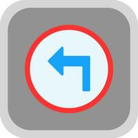 Turn Left Vector Icon Design