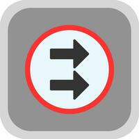 Right Turn Vector Icon Design