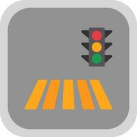 Zebra Crossing Vector Icon Design