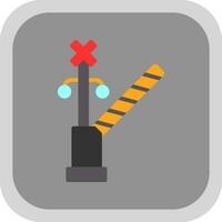 Level Crossing Vector Icon Design