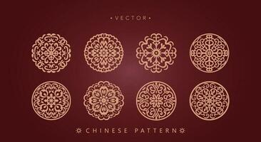 Chinese traditional decorative pattern vector