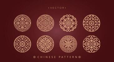 Chinese traditional decorative pattern vector