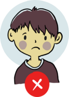 Sad boy sign png