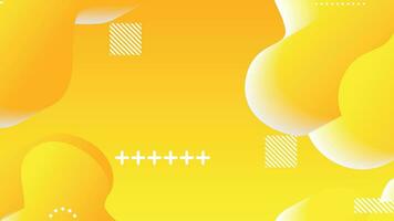 yellow gradient dynamic fluid shapes abstract background vector