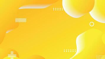 yellow gradient dynamic fluid shapes abstract background vector