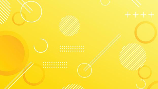 Yellow dynamic abstract composition gradient background vector