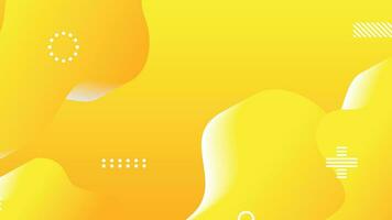 yellow gradient dynamic fluid shapes abstract background vector