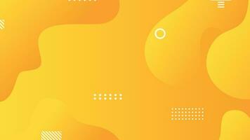 yellow gradient dynamic fluid shapes abstract background vector