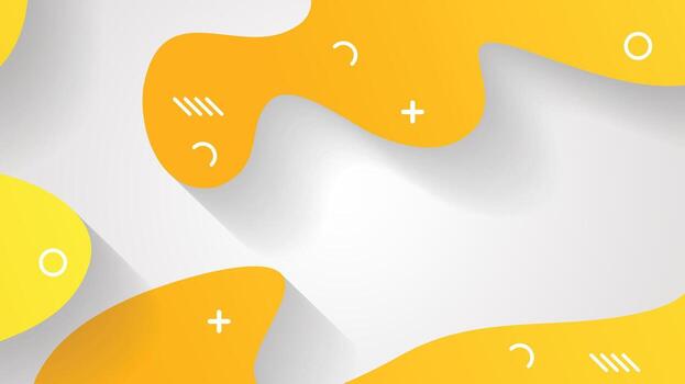 white and yellow dynamic fluid shapes abstract background vector