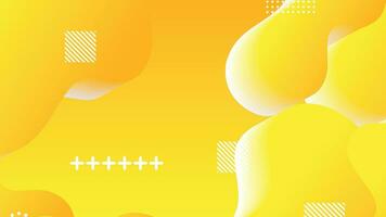 yellow gradient dynamic fluid shapes abstract background vector