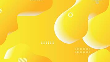 yellow gradient dynamic fluid shapes abstract background vector