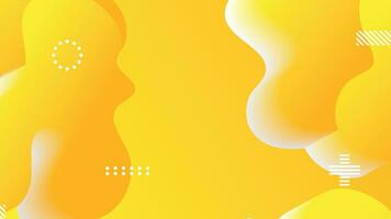 yellow gradient dynamic fluid shapes abstract background vector