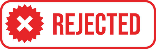 Rejected logo icon png