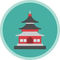 Asian temple Vector Icon Design