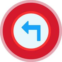 Turn Left Vector Icon Design