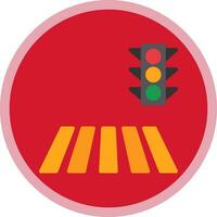 Zebra Crossing Vector Icon Design