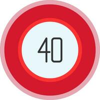 Speed Limit Vector Icon Design