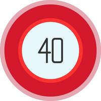 Speed Limit Vector Icon Design