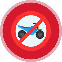No Bike Vector Icon Design