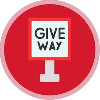 Give Way Vector Icon Design