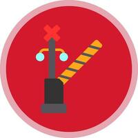 Level Crossing Vector Icon Design