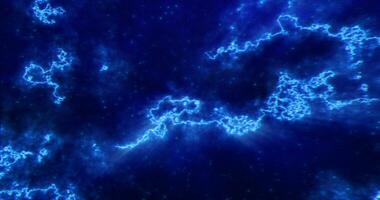 Abstract futuristic background with blue and purple multi-colored energy magic lines and waves of cosmic patterns photo