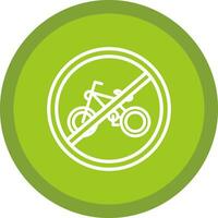 No Motorcycles Vector Icon Design