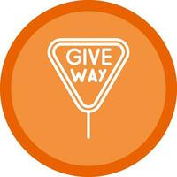 Give Way Vector Icon Design