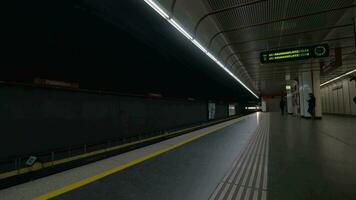 pendling förbi tunnelbana i Wien, österrike video