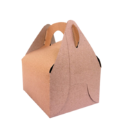 brown paper bag container mockup isolated png
