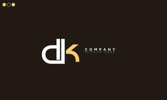 DK Alphabet letters Initials Monogram logo KD, D and K vector