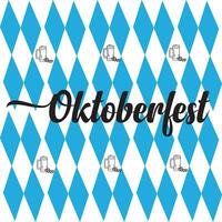 Oktoberfest seamless pattern with flat design. Web vector