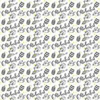 Oktoberfest seamless pattern with flat design.Web vector