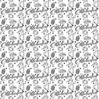 Oktoberfest seamless pattern with flat design.Web vector