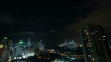 timelapse van hong Kong in nacht tijd video