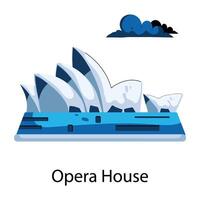 Trendy Opera House vector