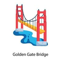 Puente de puerta de oro vector