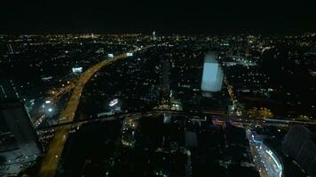 avond panorama van Bangkok, Thailand video
